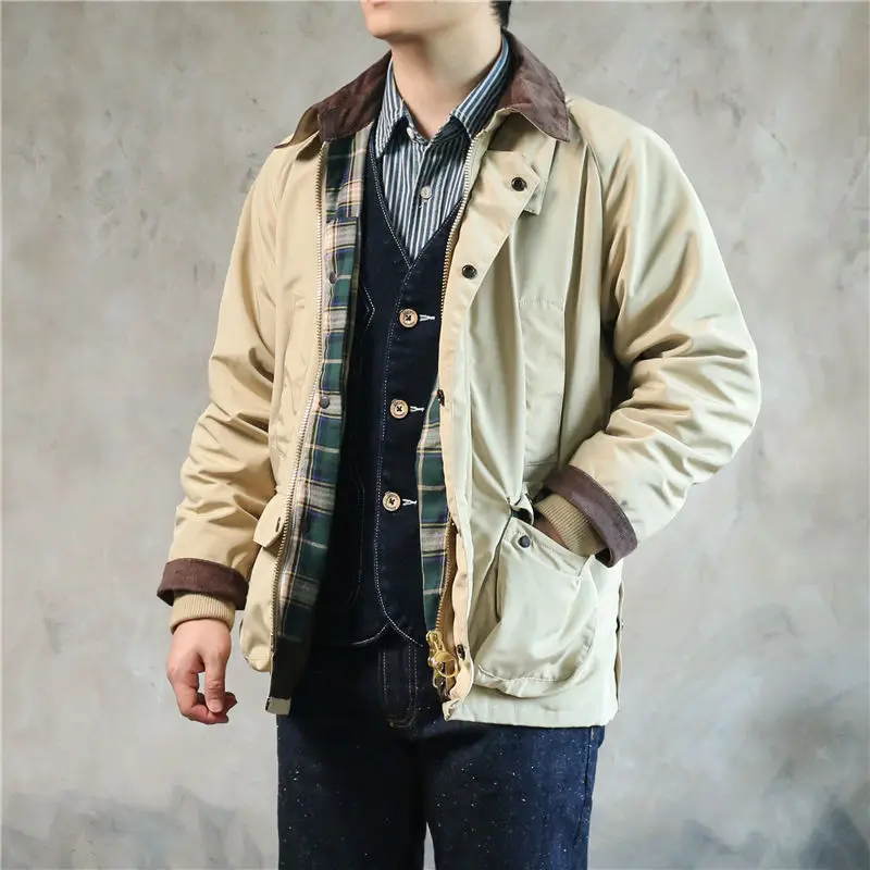 American Oil Wax Hunting Jacket Men Lapel Vintage Amekage Waterproof British Windbreaker Jacket Man Spring Autumn Winter 2025New - view 4