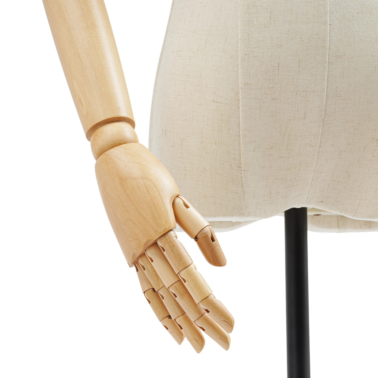 65-120cm Verstellbare Damen-Schaufensterpuppe mit Schwarzem Dreieckigem Standfuß, Geeignet für Boutiquen, Bekleidungsgeschäfte, Schaufenster – Detail 8