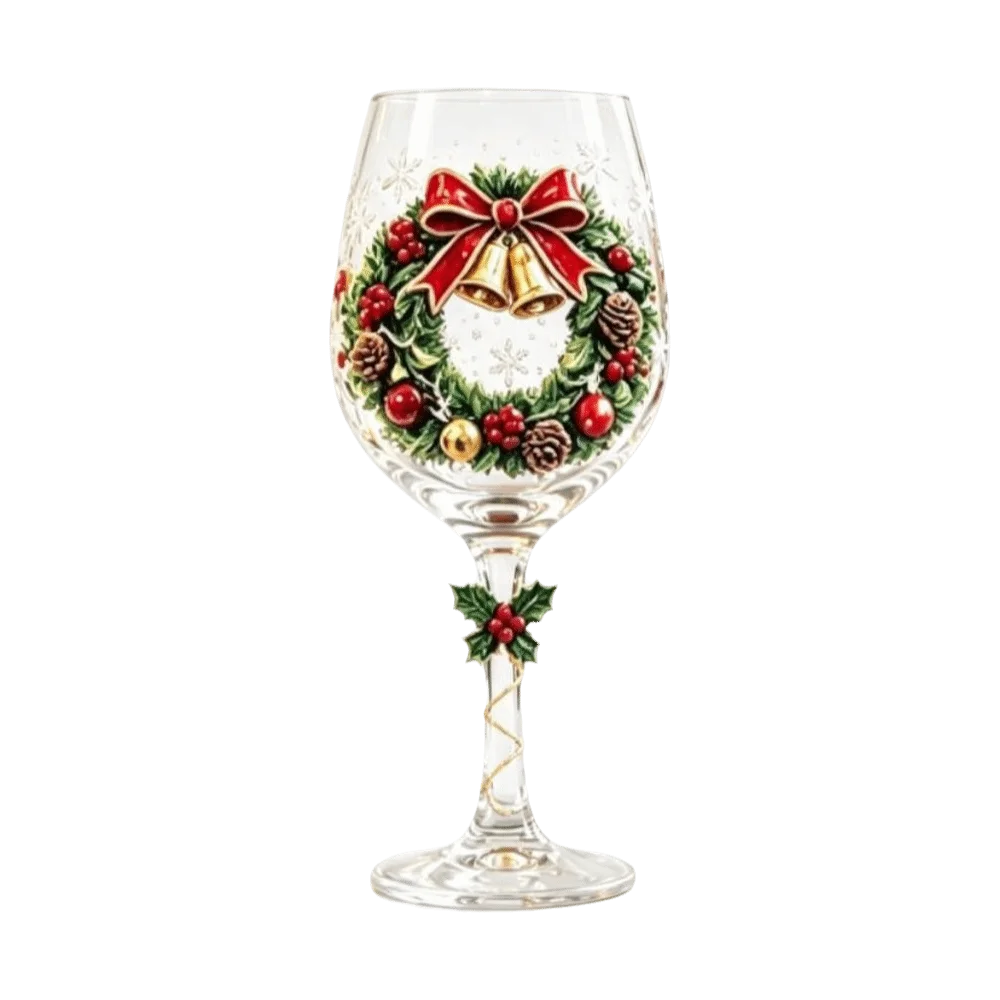Decorative Santa Claus Christmas Wine Glass Snowman Transparent Glass Goblet Elk Funny Xmas Embossed Cup Christmas