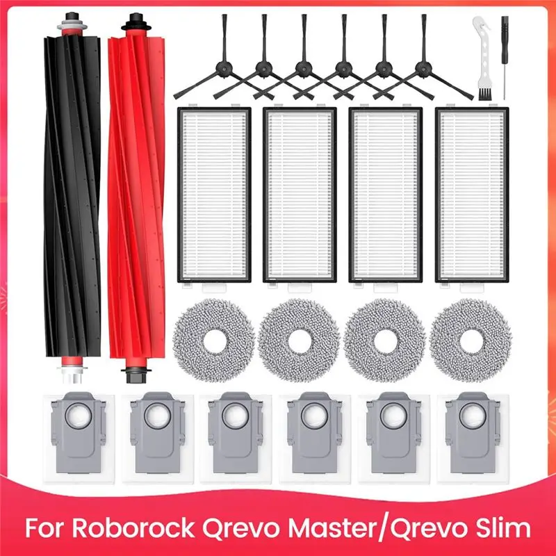 at21：roborock-qrevo-master-qrevo-slim-ロボット掃除機用アクセサリーキット。交換用パーツ：メインブラシ、サイドブラシ、hepaフィルター。