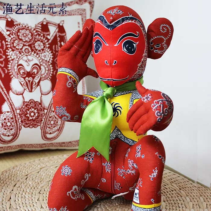 

Обезьяна кукольный талисман украшения китайский ручной работы в национальном стиле подарок на день рождения