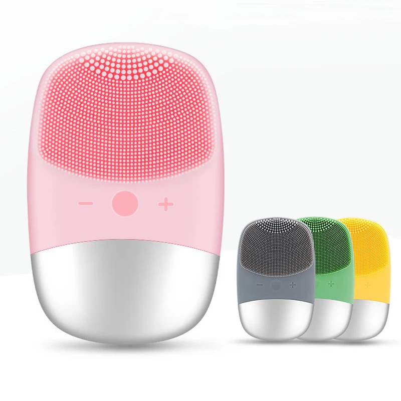 New Silicone Facial Cleansing Brush Electric Exfoliator Scrubber Automatic Waterproof Face Cleanser Brush for Men and Women