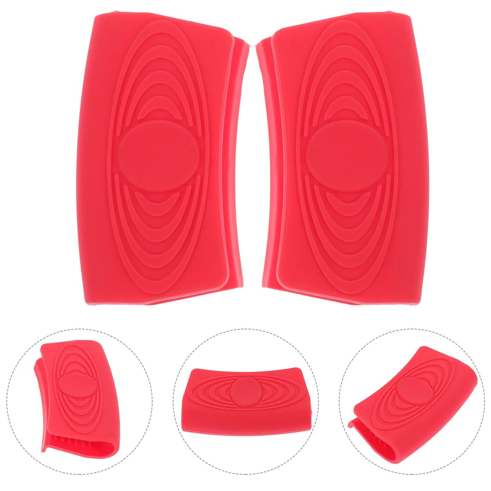 

2Pcs Silicone Pan Handle Sleeves Heat Resistant Pot Grip Covers Non-Slip Kitchen Cooking Protective Holder Silicone Pot Holders