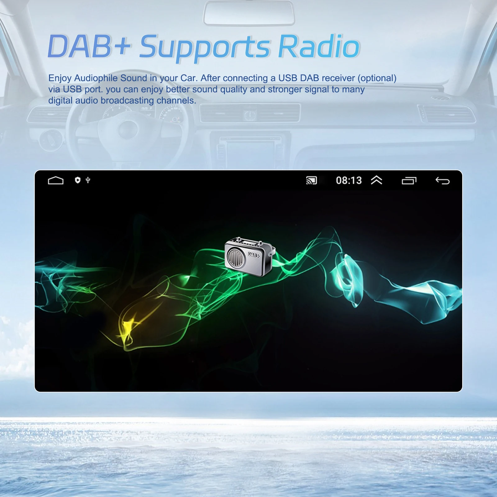 Podofo 2Din 4+64G Android Autoradio Snapdragon 8-Kern Universelles Intelligentes Autosystem Carplay Android Auto GPS WLAN Mirror Link – Detail 25