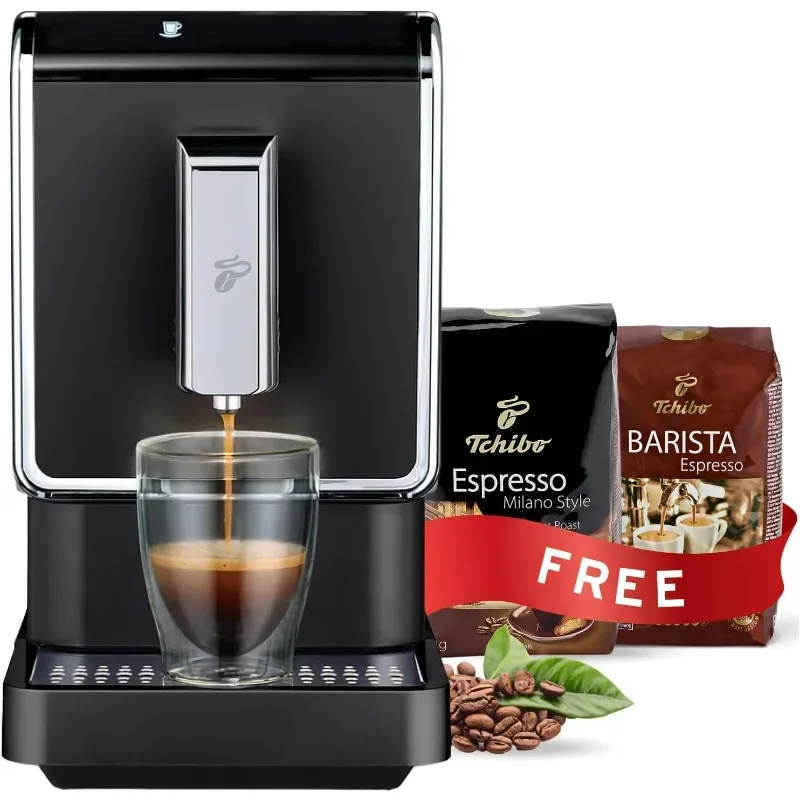 

Tchibo Single Serve Coffee Maker - Automatic Espresso Coffee Machine - Built-in Grinder, No Coffee Pods Needed - Comes