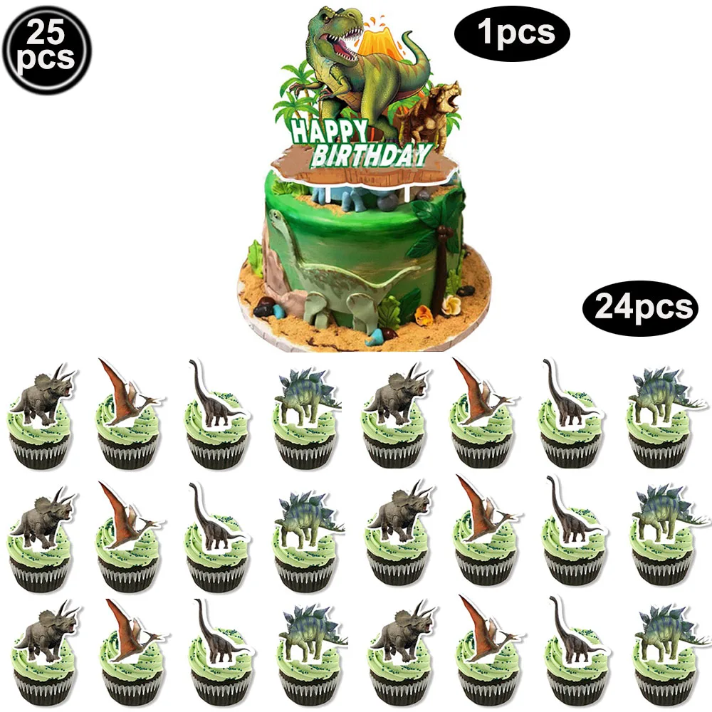 Dinosaurier Party Drei Rex Kuchen Topper Dinosaurier 3. Geburtstag Dekoration für Jungen Dino Geburtstag Party Supplies Kuchen Dekor – Detail 3