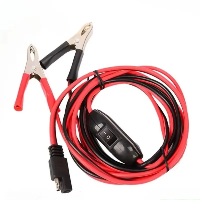 8FT/2.5M 12AWG SAE Battery Alligator Clip Harness with On/Off Switch Quick Break 12V 2Pin - Vehicle Jump Start Cord