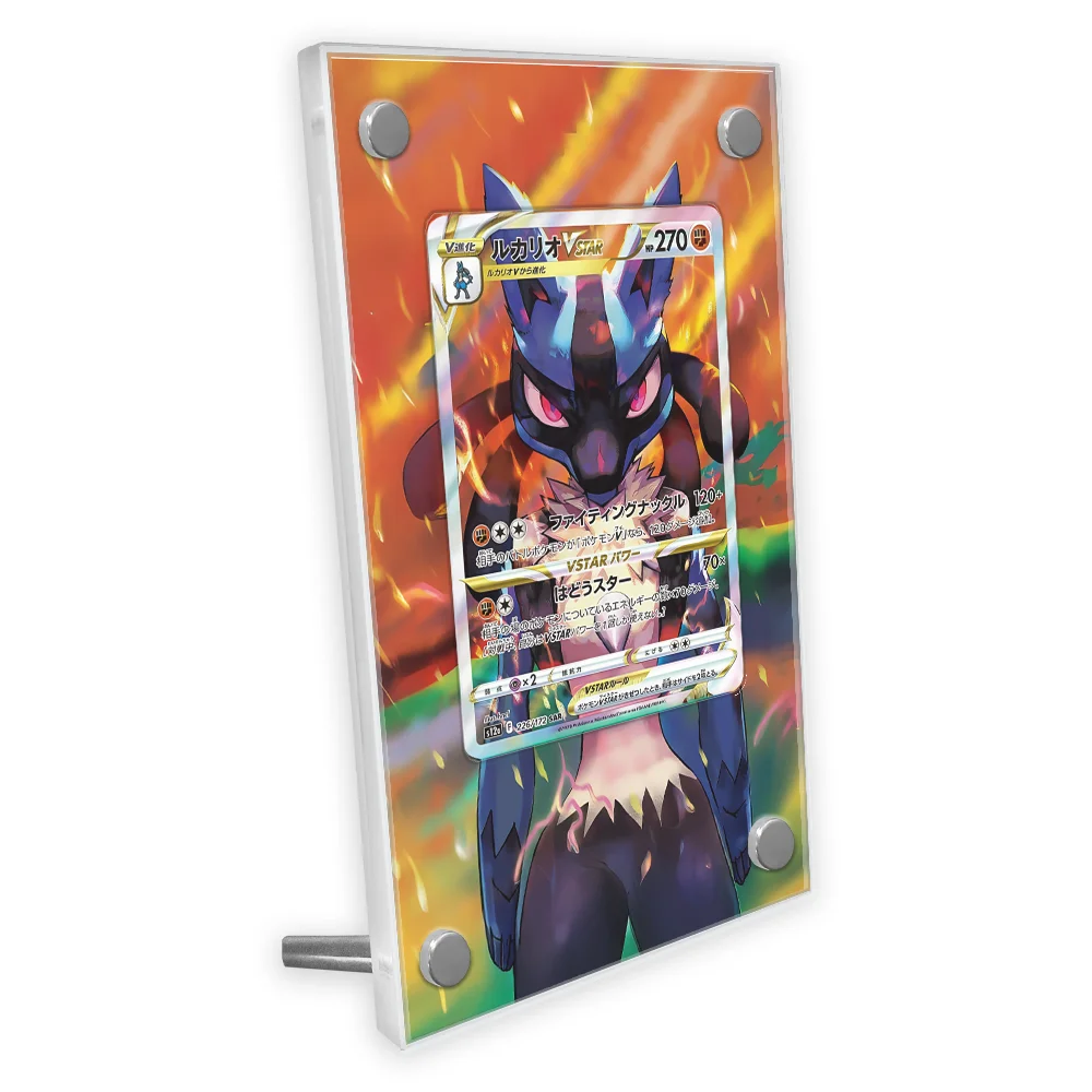 pokemon-anime-lucario-vstar-cartao-estendido-arte-display-caso-colecao-cartao-estendido-pintura-psa-rack-de-exibicao-excluindo
