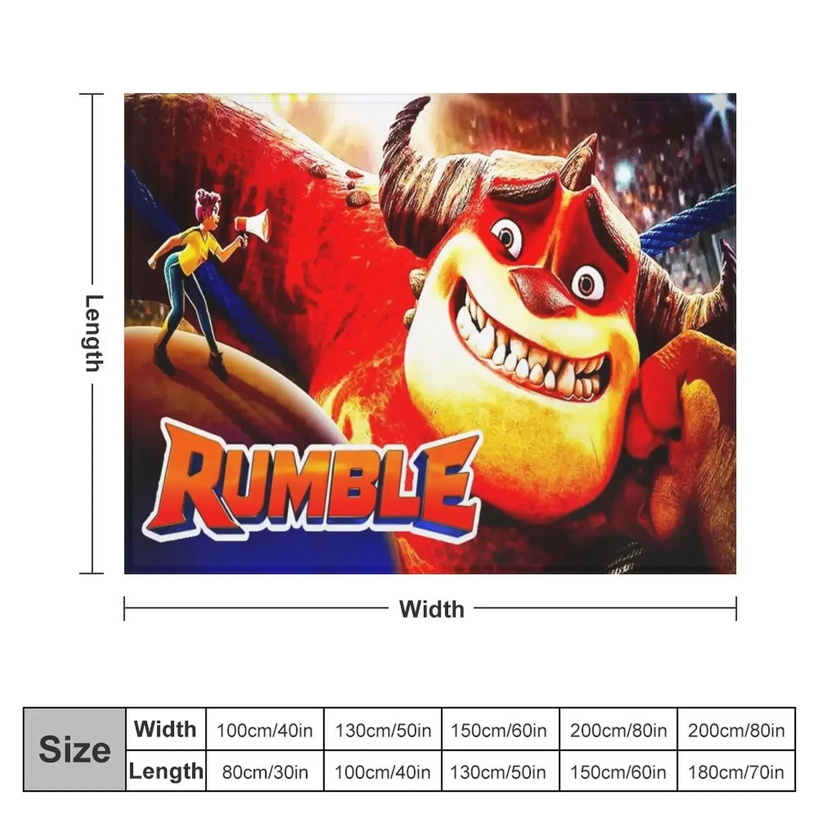 Rumble Funny Gift For Fans rumble movie Throw Blanket Cute Decorative Beds Blankets Sofas Of Decoration Multi-Purpose Blankets