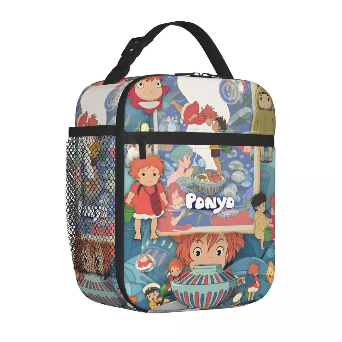 

Ponyoed Fantasy Film Insulated Lunch Bag Portable Japanese Animated Lunch Container Thermal Bag Lunch Box Tote Picnic Men Women