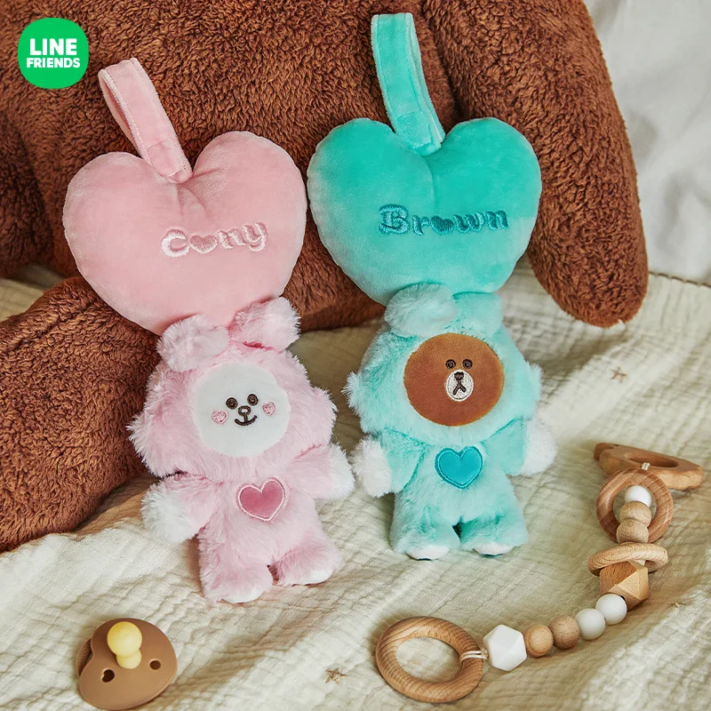 Line Friends Brown Choco Doll Plush Toy Kawaii Plushie Stuffed Anime Cartoon Doll Original Pendant Kids Birthday Gift Couple Toy