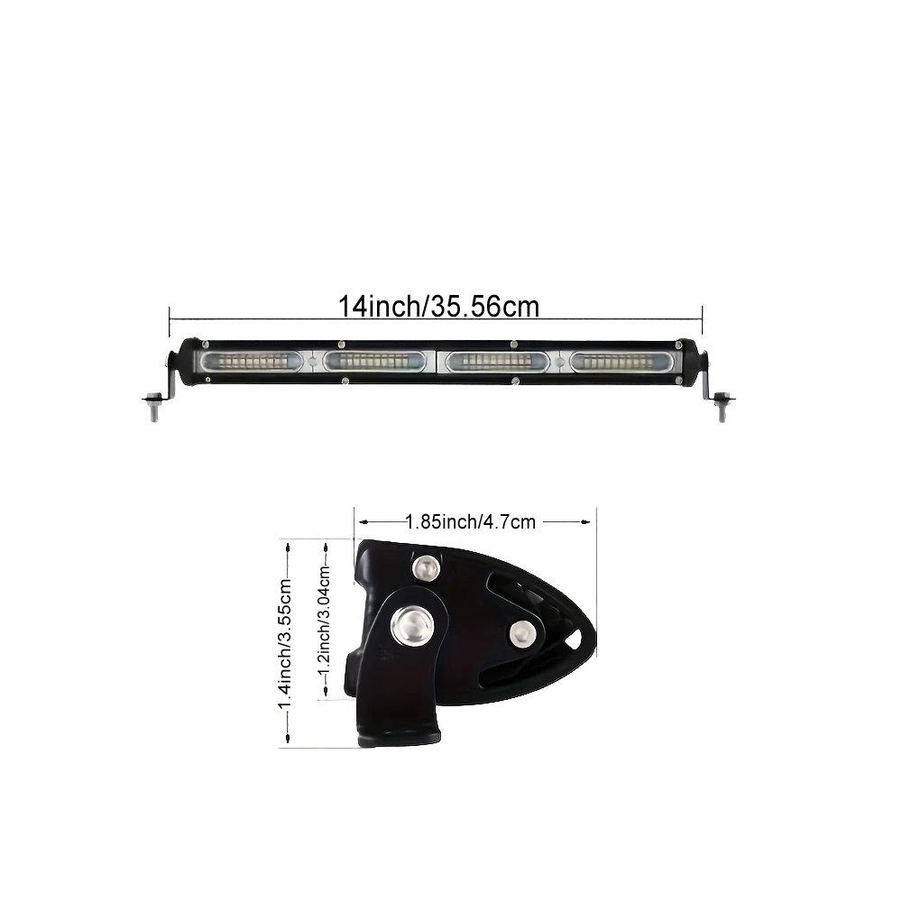Ultra-thin LED Light Strips 2PCS 13-inch LED Light Strips 12V 24V Floodlights LED Work Lights for 4x4 Off-road Trucks, Men's Truck Accessories, Easy to Install