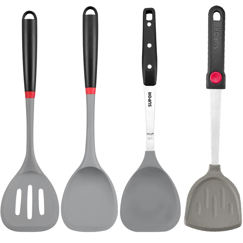 

Supor Silicone Shovel Chinese Household Spatula Kitchenware Cooking Small Shovel Spatula Non-Stick Pan Dedicated Spatula