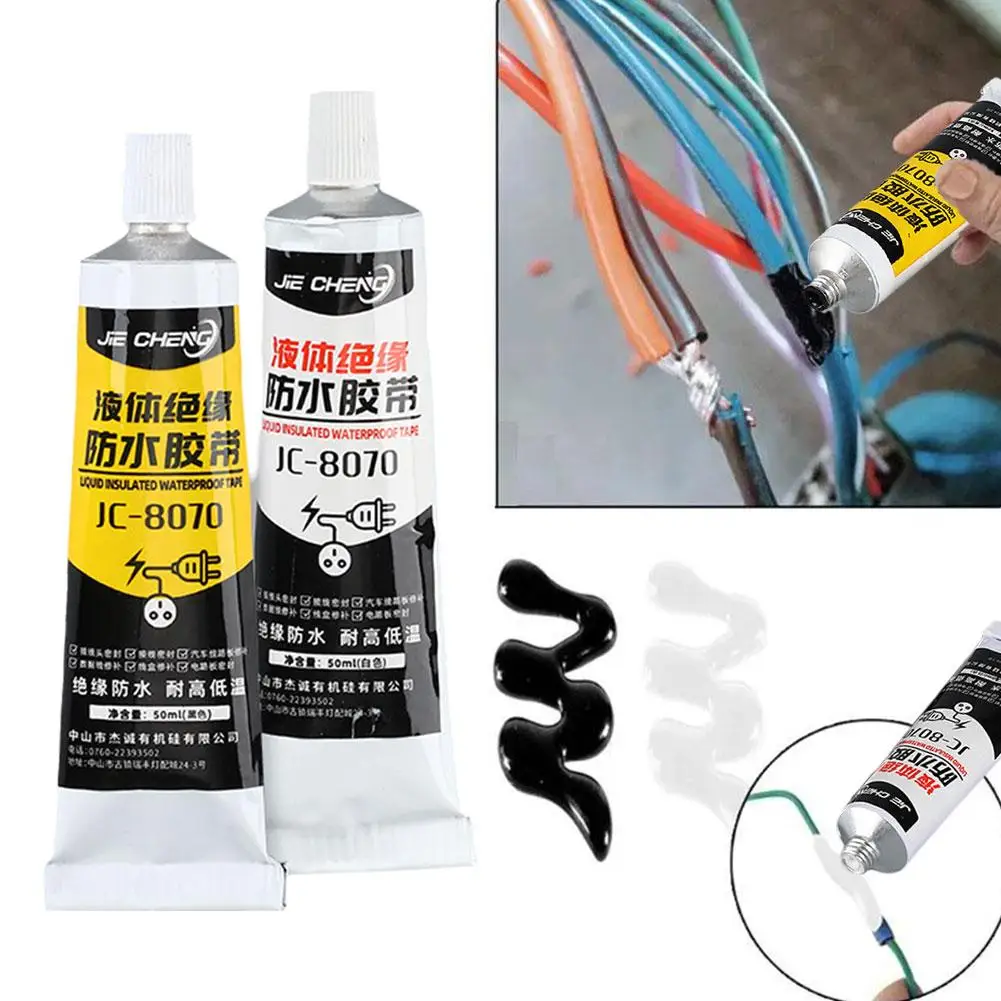 30ml/50ml Liquid Insulation Tape Strong Adhesive For Rubber Electrical Wire Cable Coat Circuit Board Sealed Wholesale L9A2