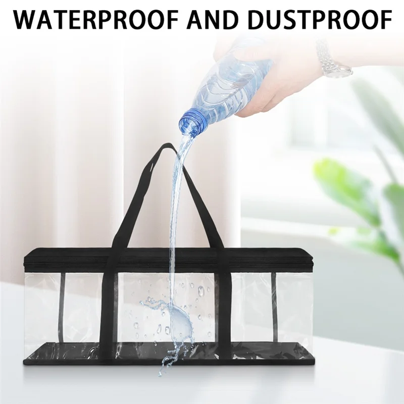 

Hats Organizer With Carry Handles Transparent Hat Storage Wide Hat Storage Bag For Baseball Caps Holder Home Travel-B51B