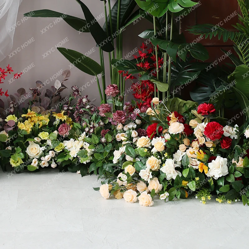 Yingbin District Ornamental Flower Heaps Wedding Road Lead Rows Flower Stage Hotel Garden