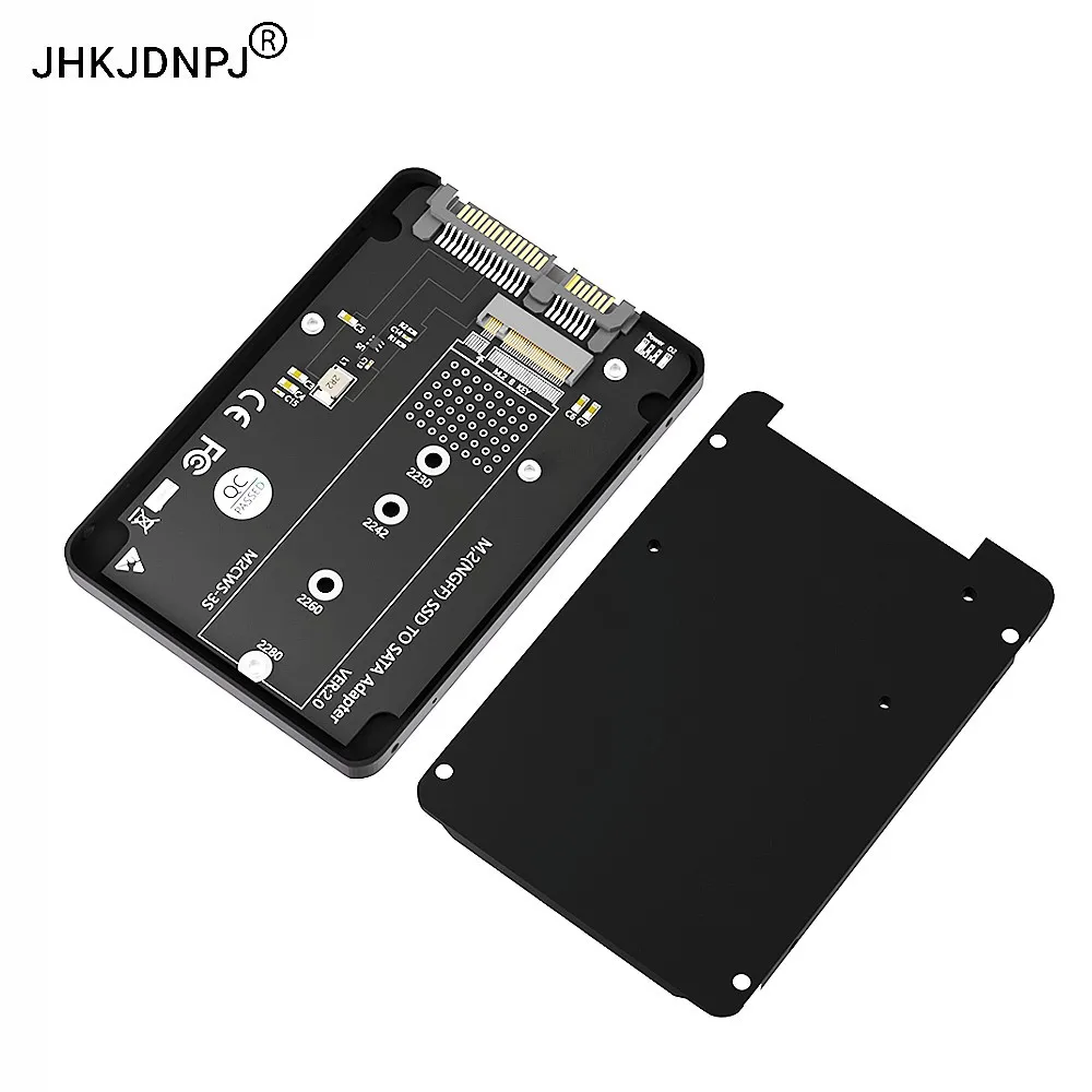 M.2 Adapter to 2.5 SATA Enclosure, B & M Key NGFF SSD Converter to 2.5 Inch SATA 3.0 Card