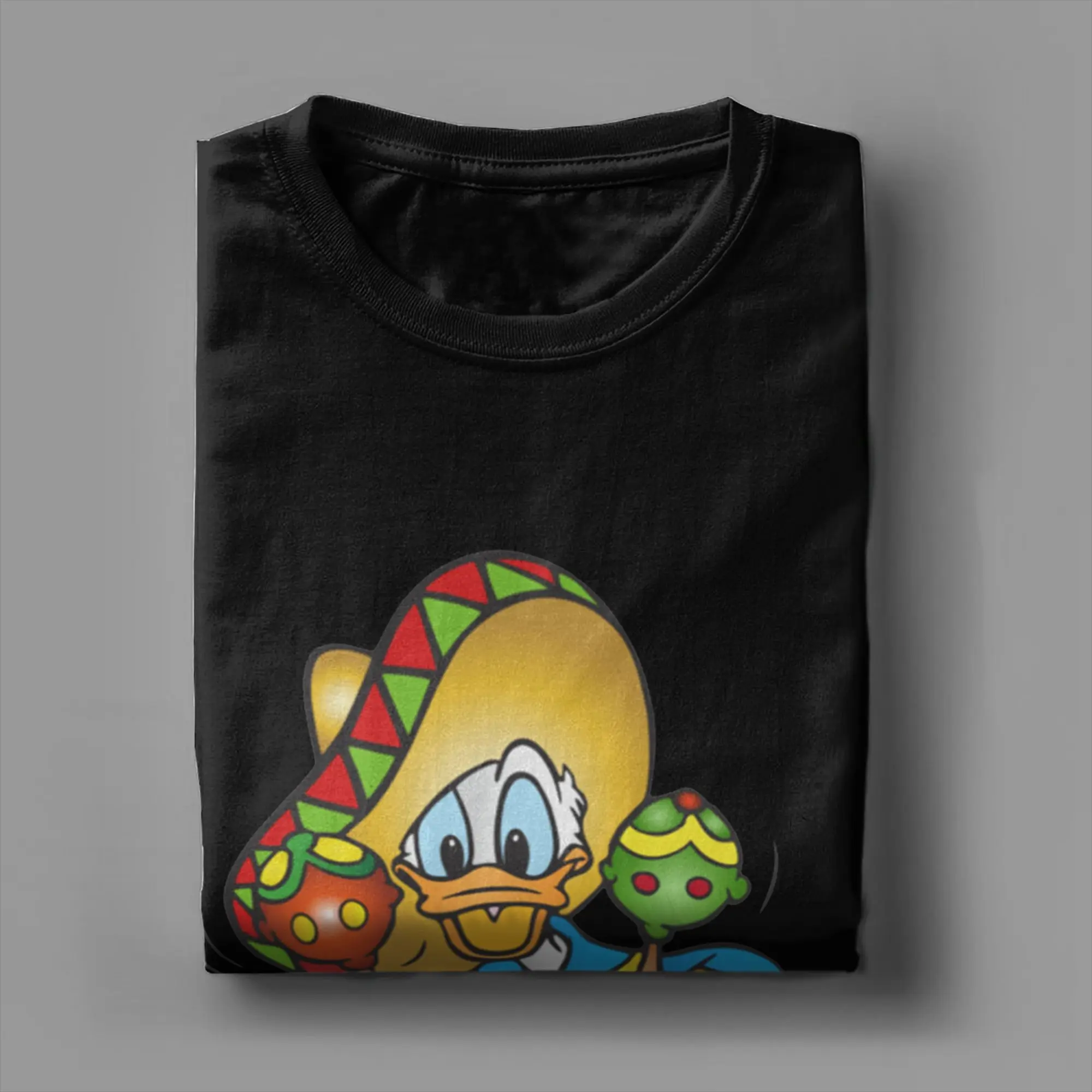 تي شيرت رجالي من دونالد داك مضحك كارتوني ملابس قطنية نقية رائعة بأكمام قصيرة ورقبة مستديرة تي شيرت صيفي