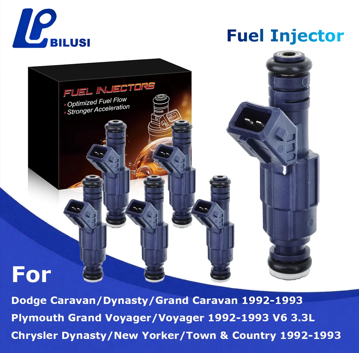 

Топливная форсунка Bilusi 0280155712 FJ632 для Chrysler Town Country Dodge Grand Caravan Plymouth Grand Voyager 3,3 л 92-93