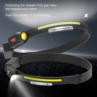 USB Charging Waterproof LED Dual Light Source, Running Head-Mounted Outdoor Miner's Lamp, Night Fishing Induction Major Headlamp