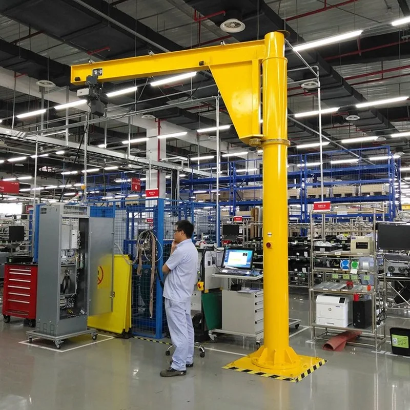 Portable Column Lifting Boom Jib Crane Rotate 180 270 360 Degrees Jib Cranes Manufacturer Mounted For Workshop