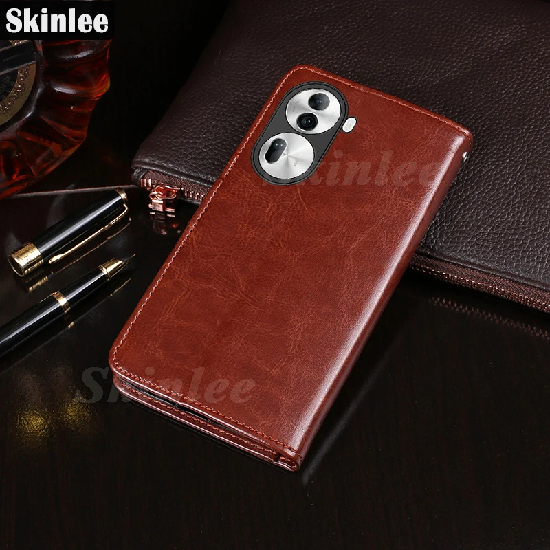 

Skinlee Flip Case For OPPO Reno 11 Pro 5G Card Slot Bag Stand Magnetic Leather Cover For OPPO Reno 10 Pro Wallet Shell