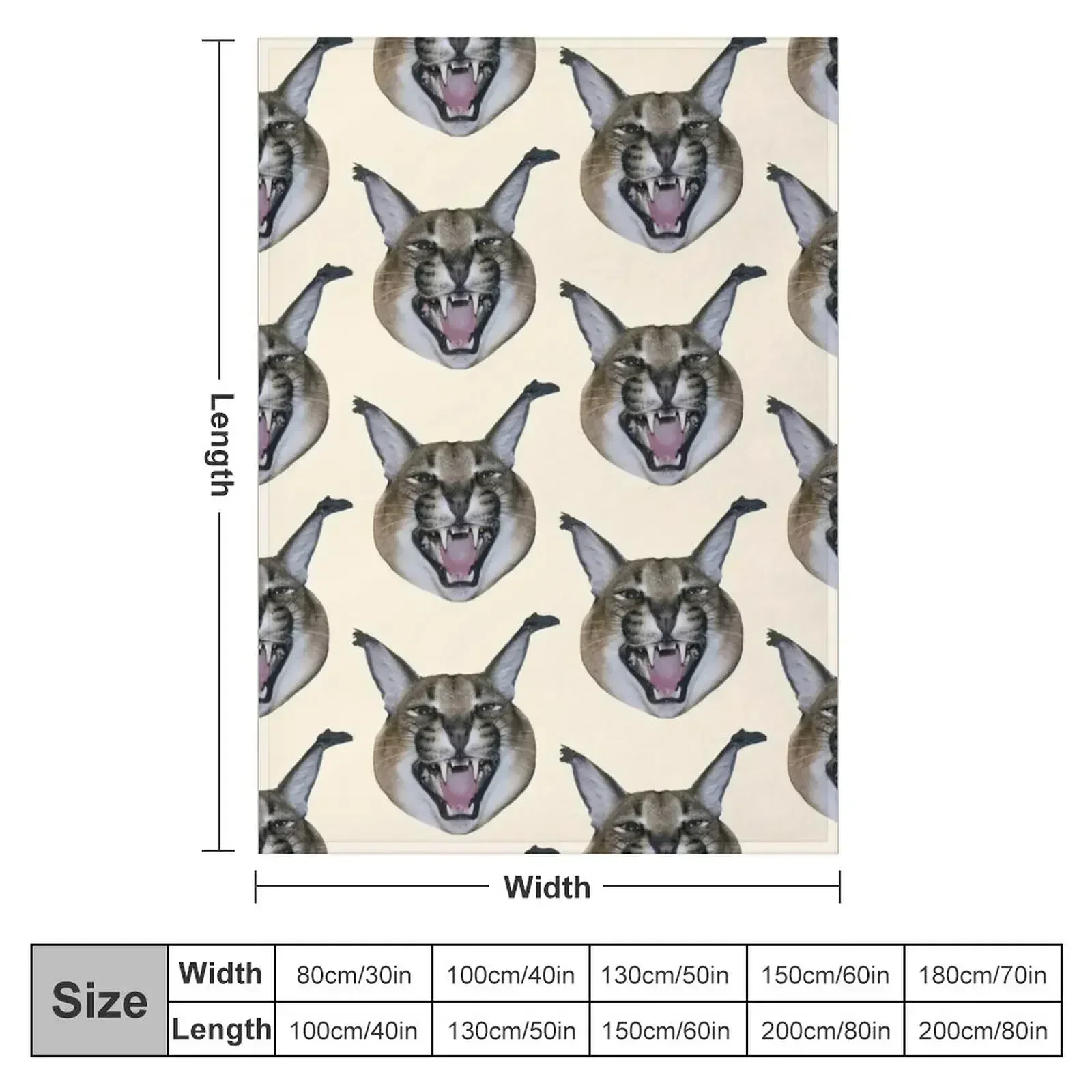 Big Floppa angry Throw Blanket couch cozy soft plush fuzzy picnic outdoor blanket