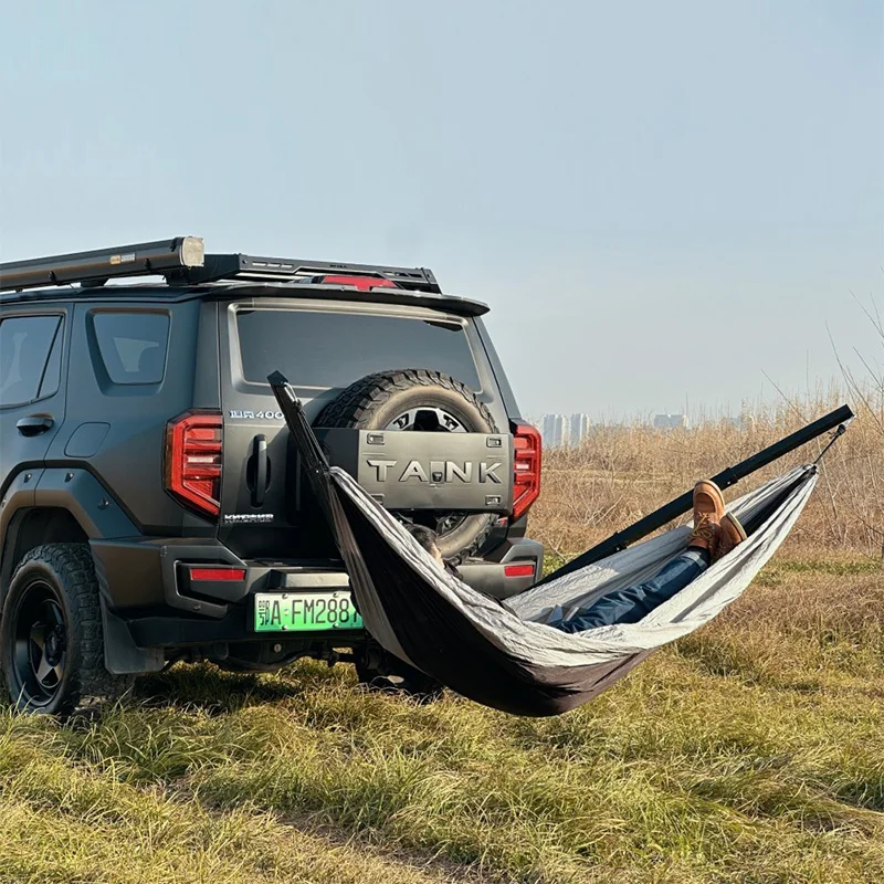 سيارة وصلة أرجوحة وصلة مربعة المحمولة التخييم على الطرق الوعرة مركبة سوينغ الباب الخلفي مقطورة هوك في الهواء الطلق مقاومة للأشعة فوق البنفسجية الثقيلة