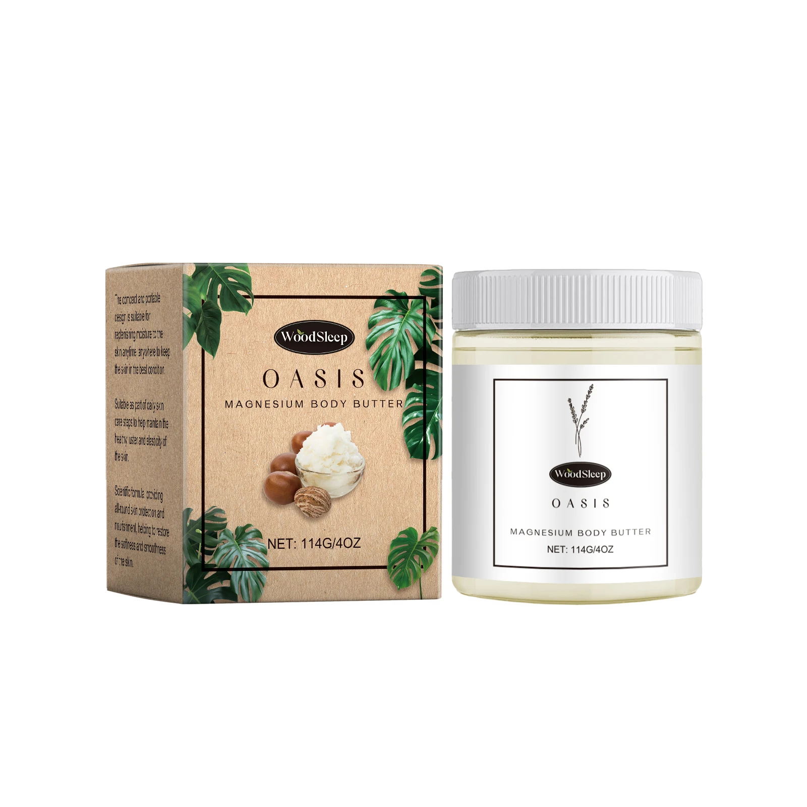114 جرام كريم مغنيسيوم لزبدة الجسم كريم مغنيسيوم يحافظ على البشرة كريم ترطيب ناعمًا وناعمًا لجميع أنواع البشرة