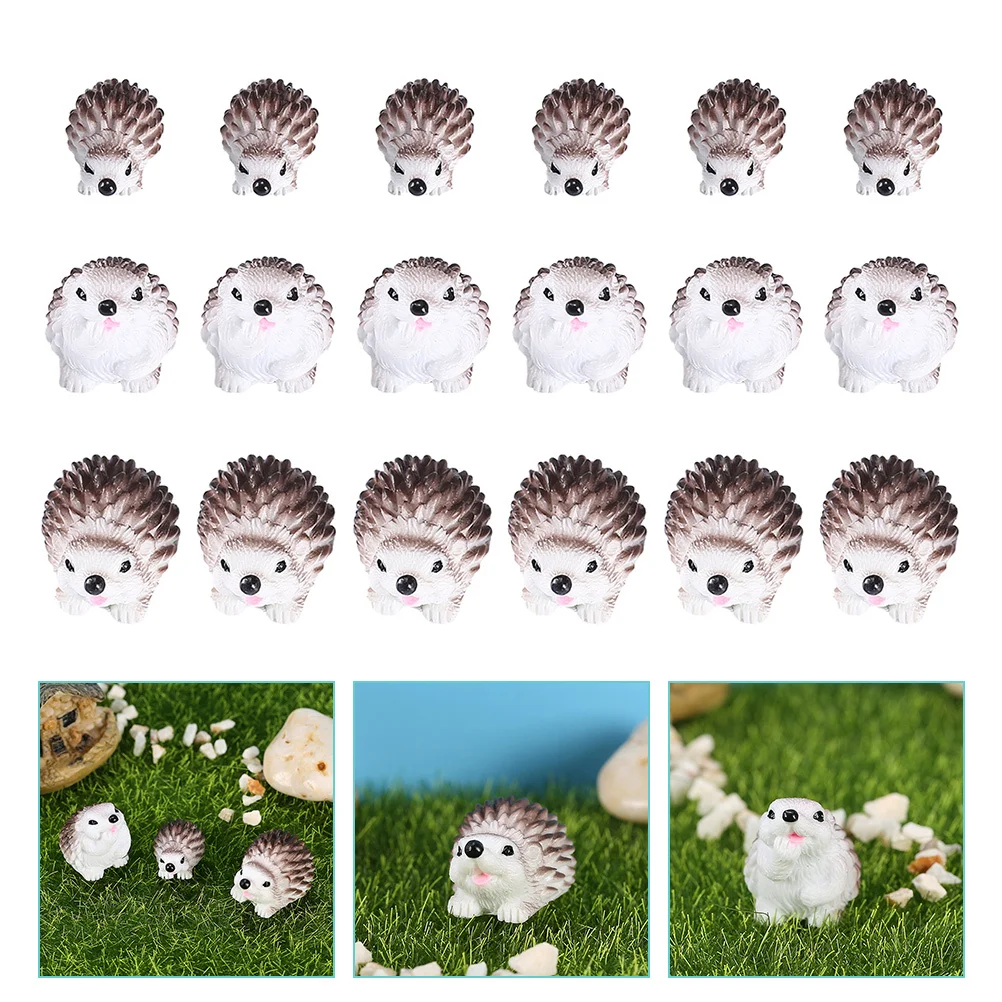 

18pcs Miniature Figurines Resin Decor For Bonsai Micro Landscape Micro Landscape Ornament Garden Ornament Animal Statue