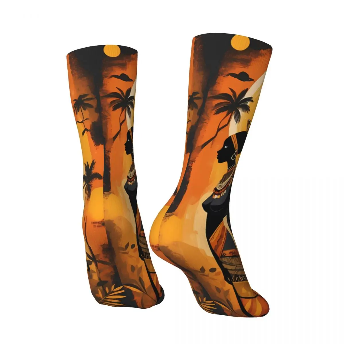 African Women Sock Printed Man Polyester