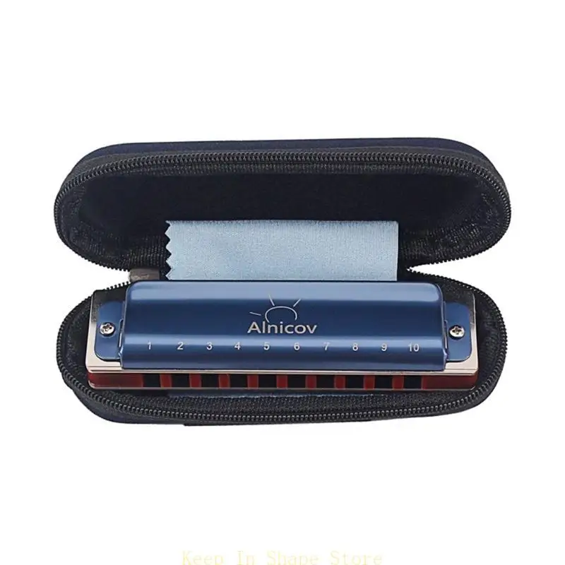 U1JC Blues Harmonica Key-of-C, 10 Holes 20 Tones Harmonica Professional Mouth Organ view 2