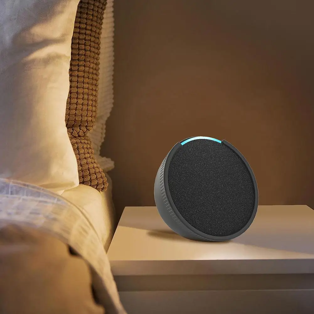 Audio Silicone Sleeve Crash Proof All-inclusive Protective Case Fall Proof Audio Desk Stand For Echo Pop Speaker Accessories