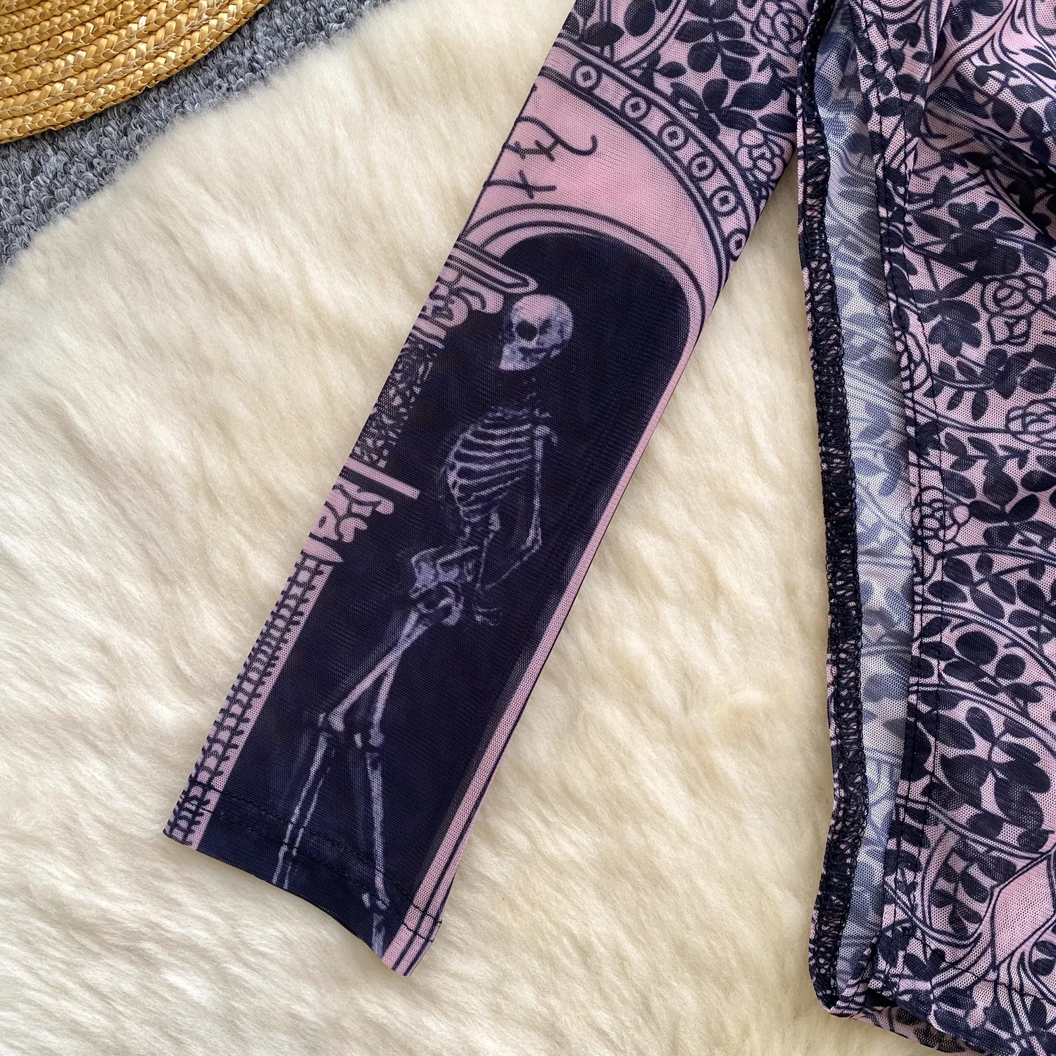 여성 Hotsweet 시스루 프린트 바디 슈트 점프 슈트 슬림 탑 Rompers 여름 해변 섹시한 의류