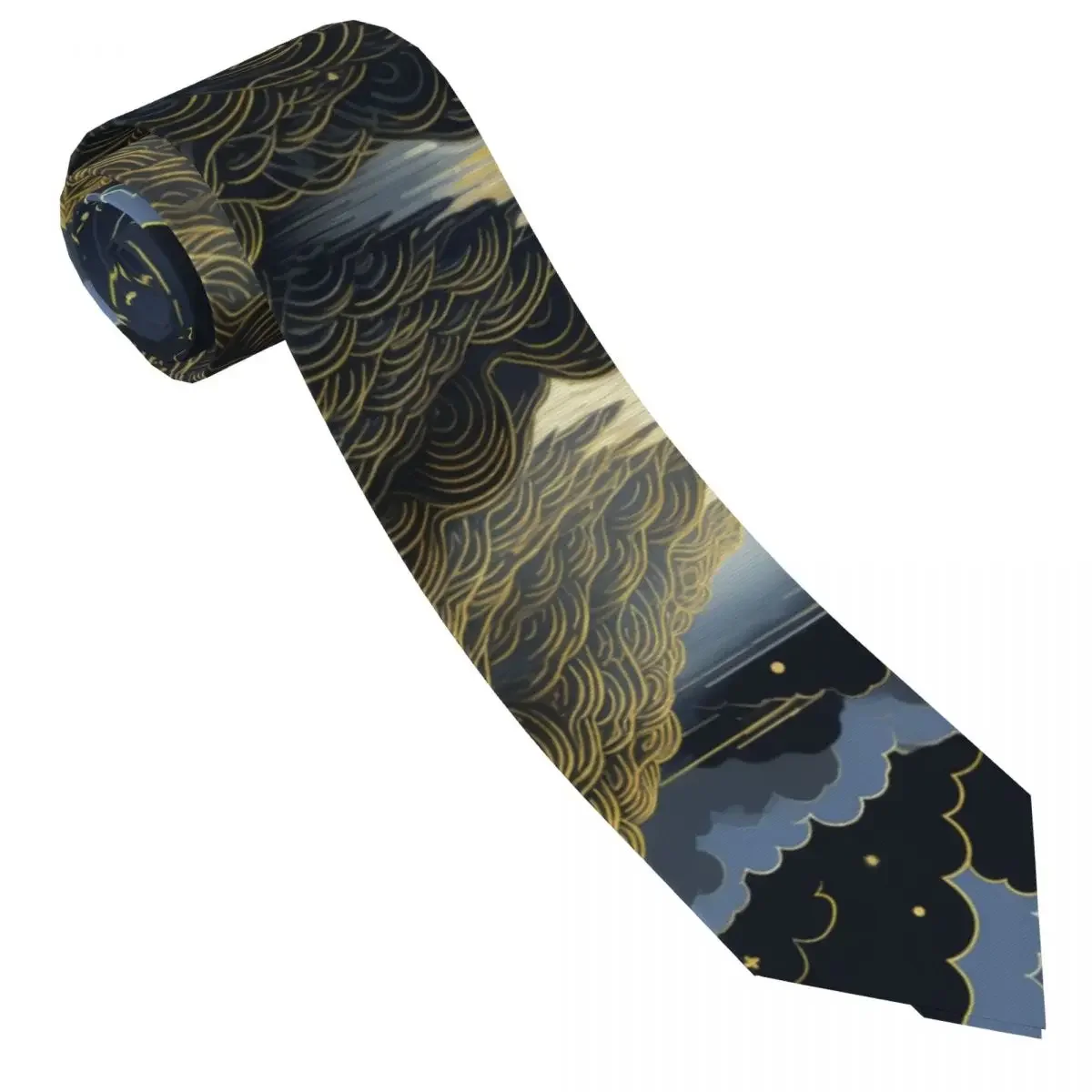 Mens Tie Classic Neckties Beautiful Clouds Digital Art Narrow Collar Slim Casual Tie Accessories Gift