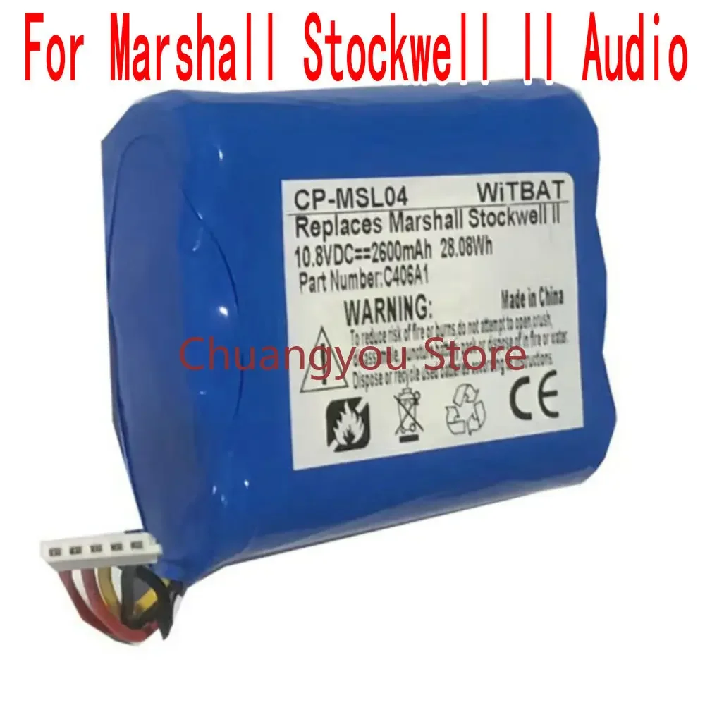 

2024 10.8VDC Brand 2600mAh 28.08Wh C406A1 CP-MSL04 Replacement Battery For Marshall Stockwell II Audio New