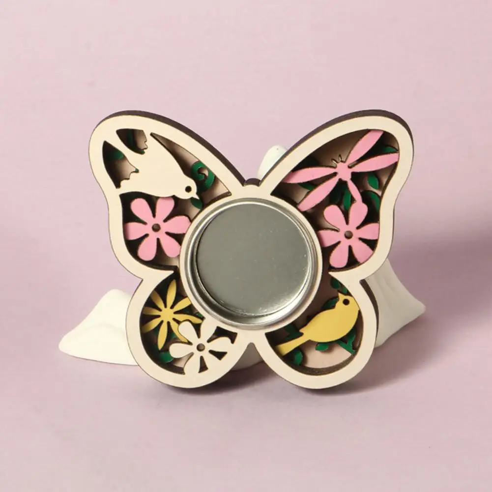 Wooden Candle Holder Three-dimensional Wood Candle Holder Wooden Heart Butterfly Flower Candle Holders Tealight for Weddings