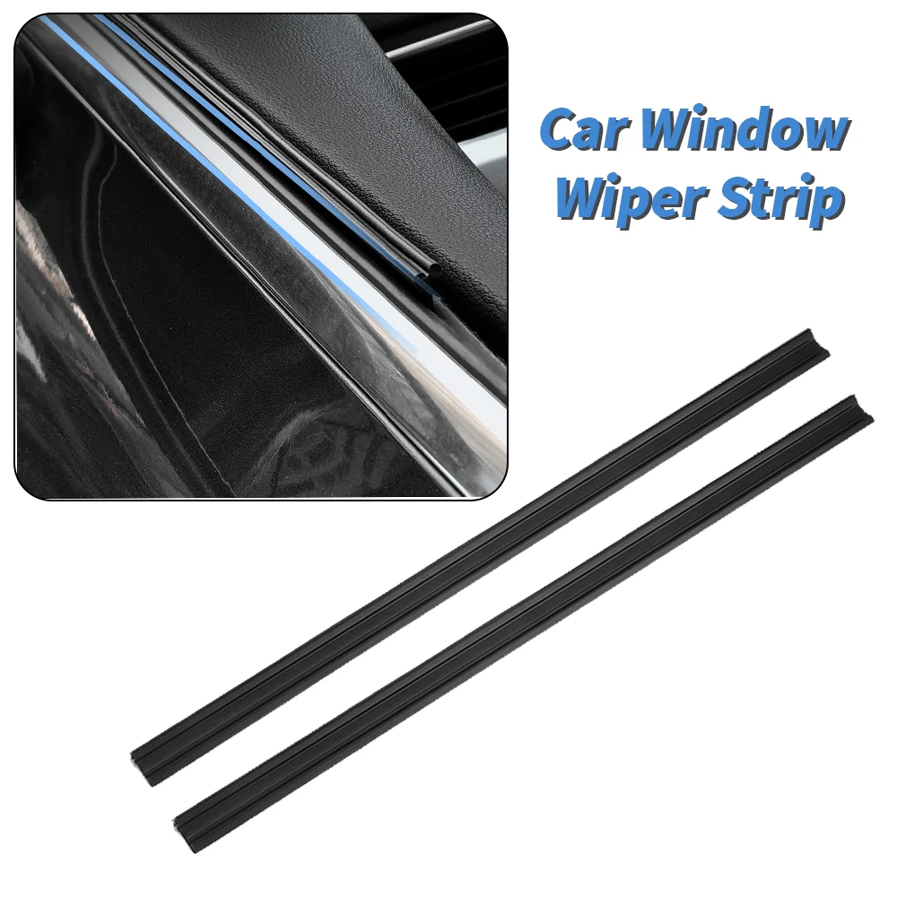 

2PCS Universal Car Window Wiper Blades, Rubber Wiper Strips for Side Windows, Auto Cleaning Tool, Vehicle Water Mist Removal