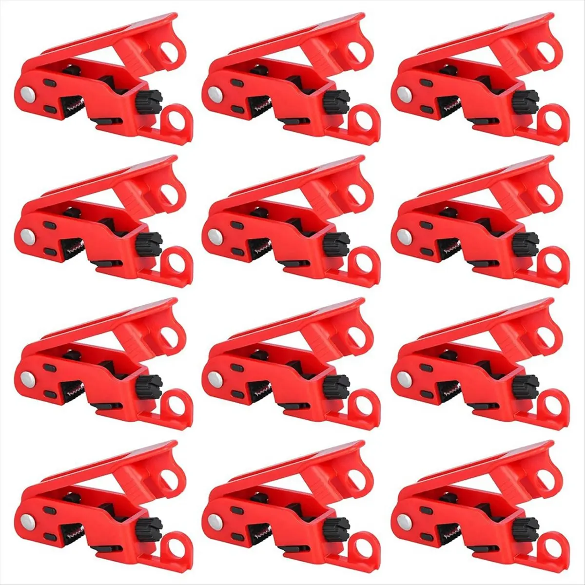 A56K Circuit Breaker Lockout, Lockout Tagout Breaker Lock for Standard Single and Double Toggles, Pack of 12