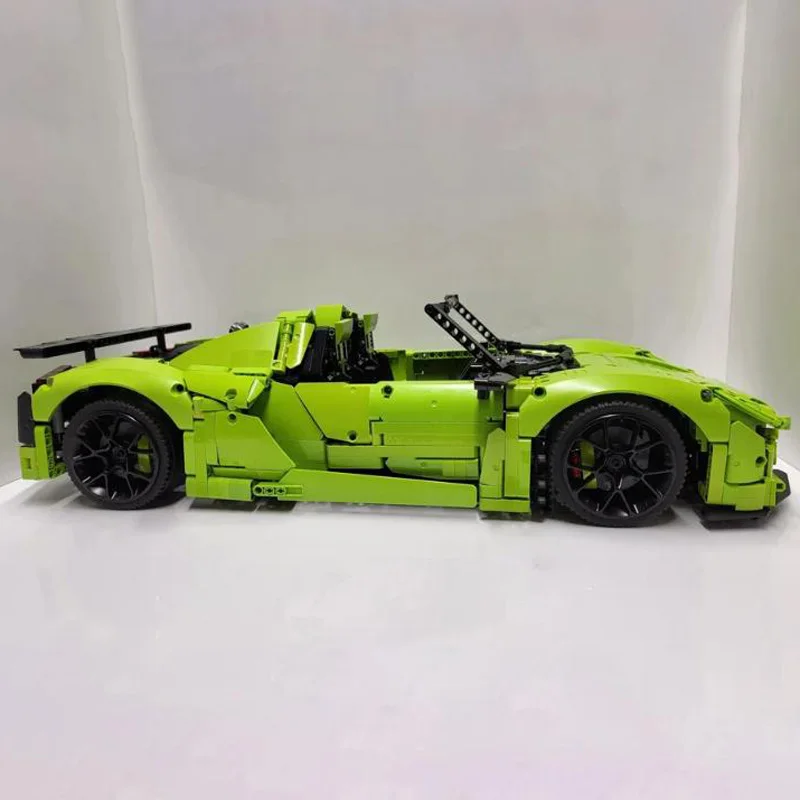 Moc 159171 Technologie Groene Supercar Zelfsluitende Bouwstenen Modelbouw Puzzel Verjaardag Kerstspeelgoed Cadeau Ornamenten