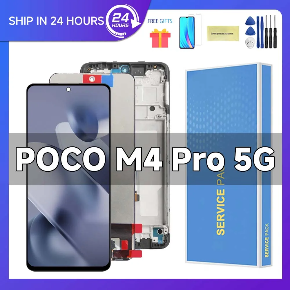 AAA Quality For Xiaomi Poco M4 Pro 5G Lcd Screen Touch Digitizer Assembly Replacement Screen 21091116AG MZB0BGVIN Display