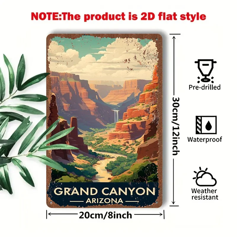2D Flat - 1pc 2D[Flat] Metal Sign Retro Tin Painting 