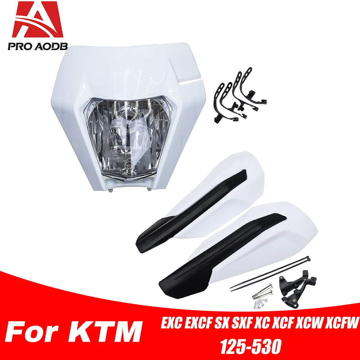 

New 2017 Motorcycle Supermoto Universal Headlamp Headlight Light For KTM EXC EXCF SXF SX XC XCW XCF XCFW 125 150 250 350 450 530
