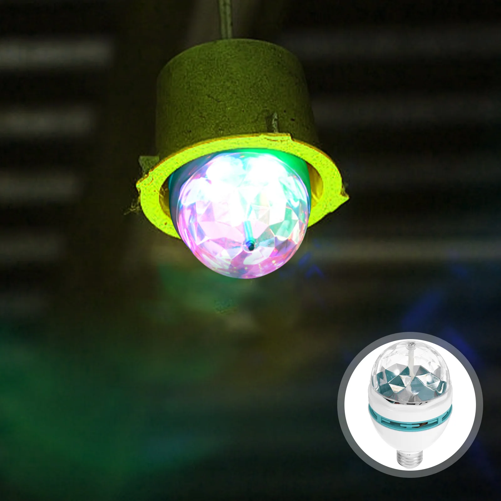 

W998 E27 3W Colorful Light LED Rotating Lamp Light Bulb for Decoration