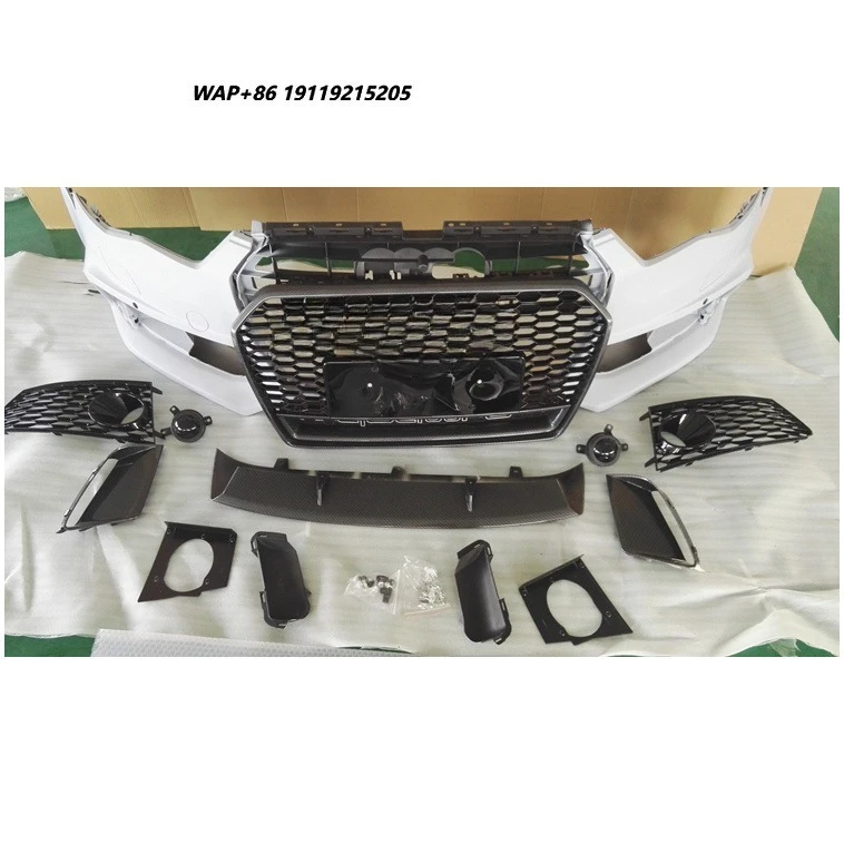 Front Bumper Car Body Kit Bumper Body Kits Rear Bumper Lip Body Kit for  A6 S6 Style