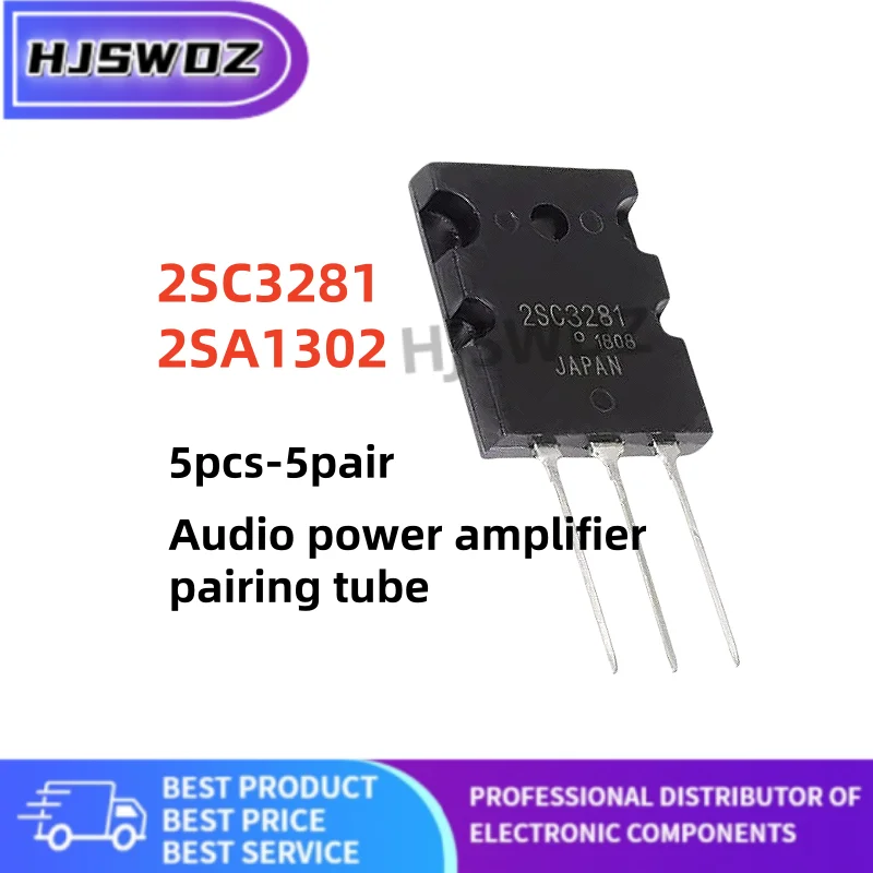 5PCS-5Pairs 2SC3281 2SA1302 C3281 A1302 Audio power amplifier pairing tube TO-3PL New