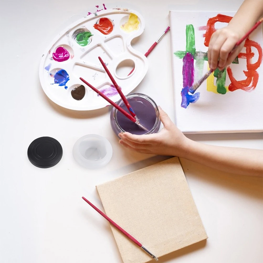 

Oil Can Palette Cups Artists Dipper Painting Container Drawing Pigment Holder Holders Supplies Coloring