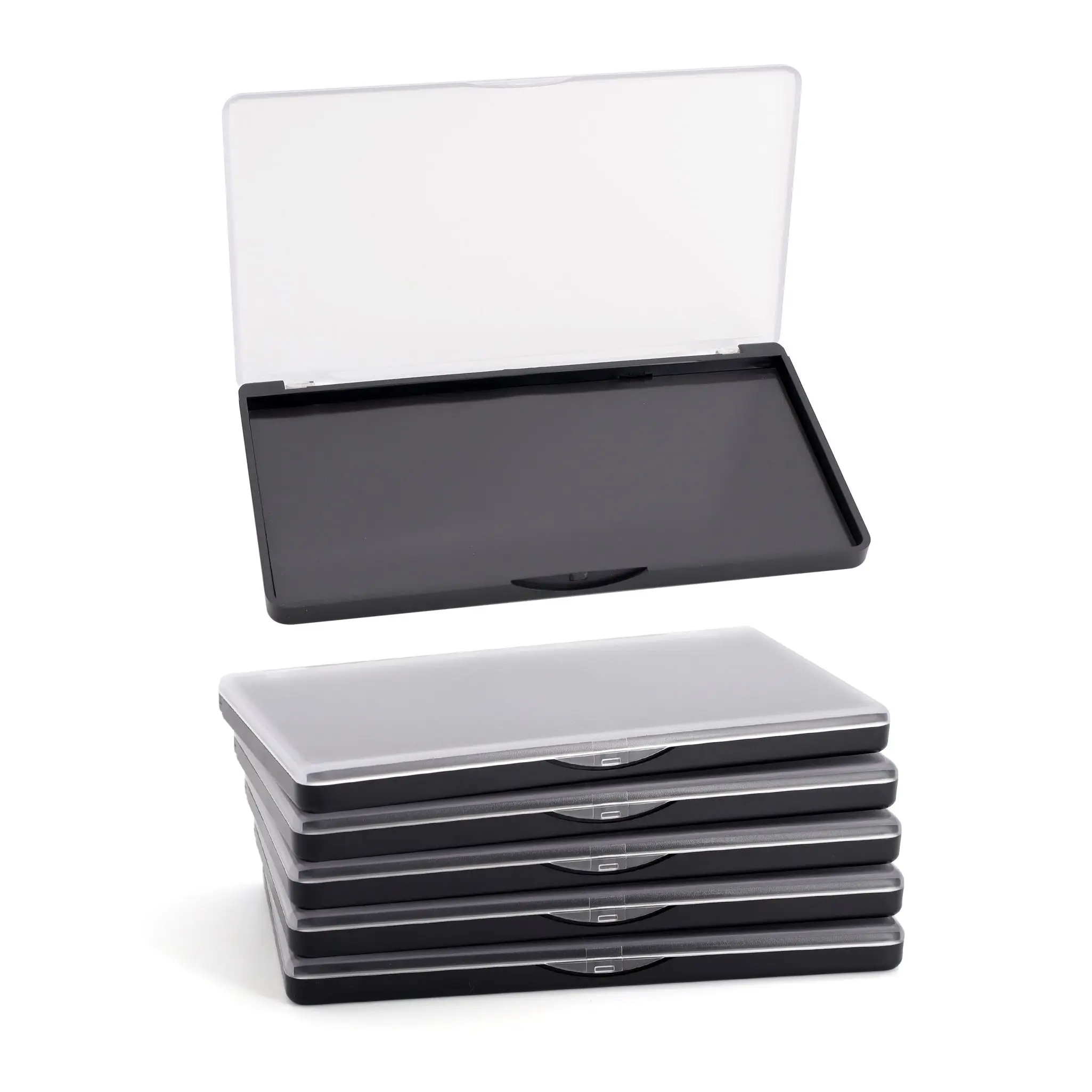 5pack Rectangular Magnet Makeup Palette Dispensing Eyeshadow Lipstick Dish Blush Powder Magnetic Storage Box Empty Plate F3387