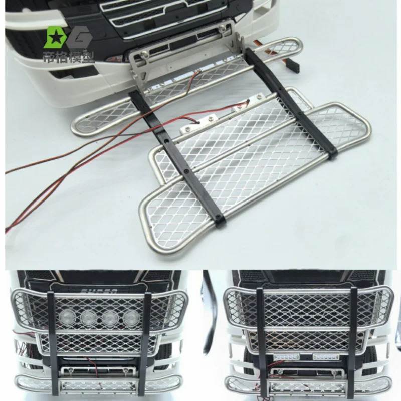

LED 1 Set Crash Barrier Cattle Pen For 1/14 Tamiya RC Truck For scania 770s For volvo 56360 For man