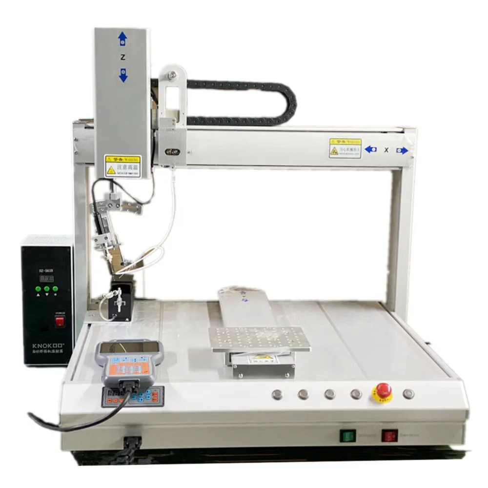 Automatic Robotic Soldering Machine For PCB Factory Temperature Adjustable Automatically Feeding Solder Wire